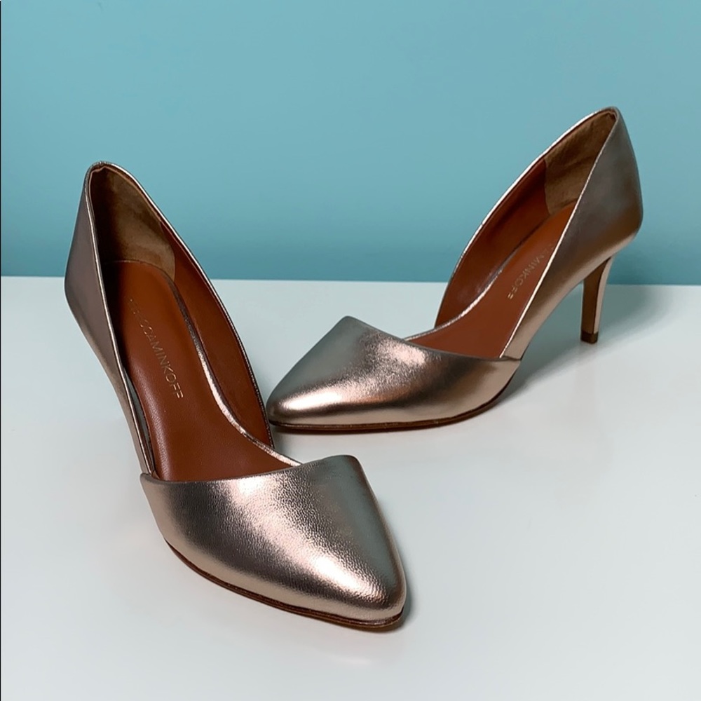 Rebecca Minkoff Rose Gold Brie Heels